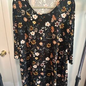 LN Nine Britton Floral Black Dress